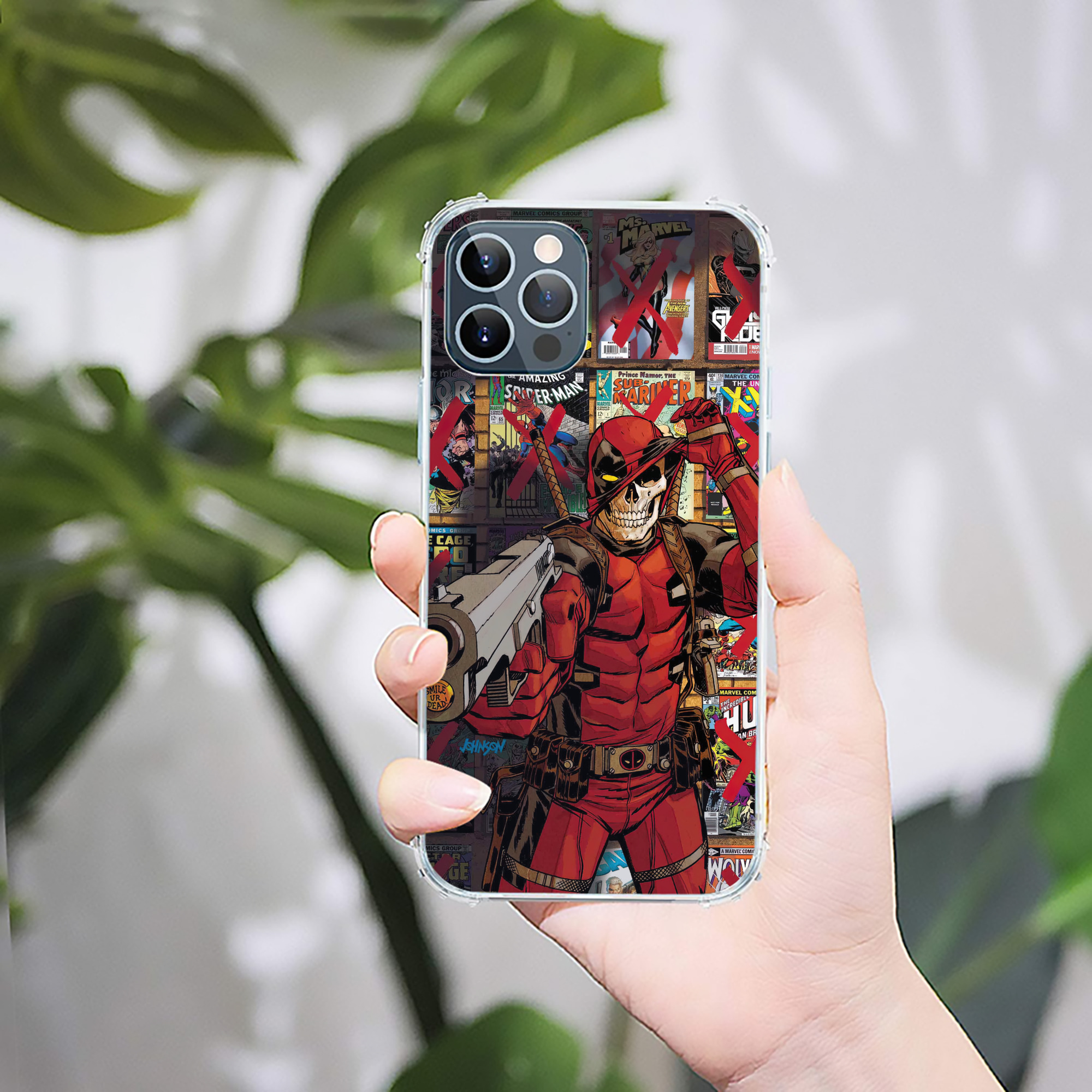 （画像用） Deadpool デッドプール 【iPhone 12シリーズ対応】透明スマホケース（クリアソフトケース）
